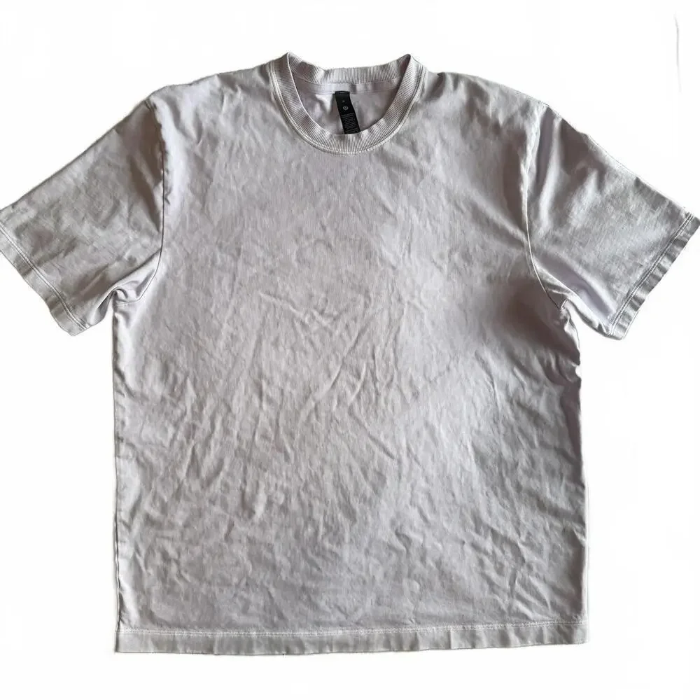 EUC Lululemon Heavyweight Cotton Jersey T-Shirt Light Purple/Lavender Size M - Picture 2 of 4